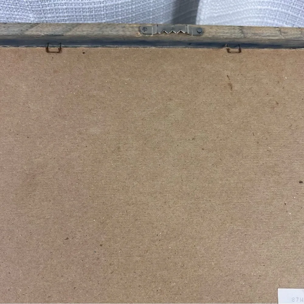 Vintage Moustakos Lithograph Favorite Decoy Framed Spinning Wheel Goose Folk Art